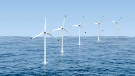 wind turbines in the sea