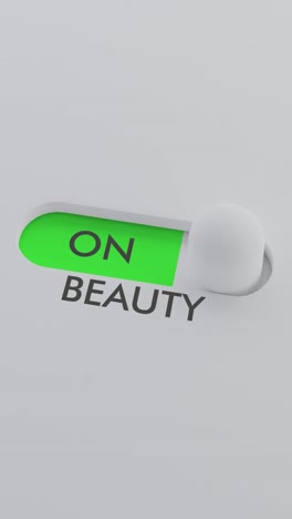 switching on the beauty switch vertical video