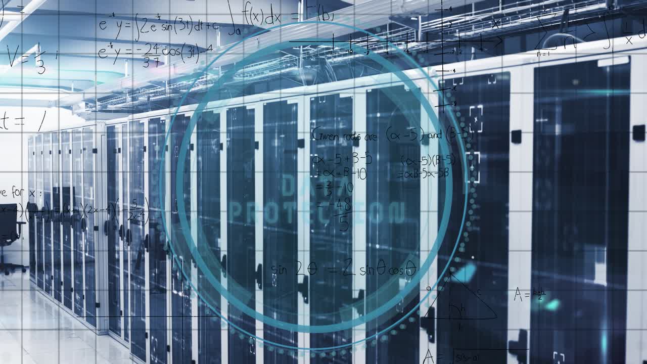 Animation of mathematical equations, scope and data processing over computer servers