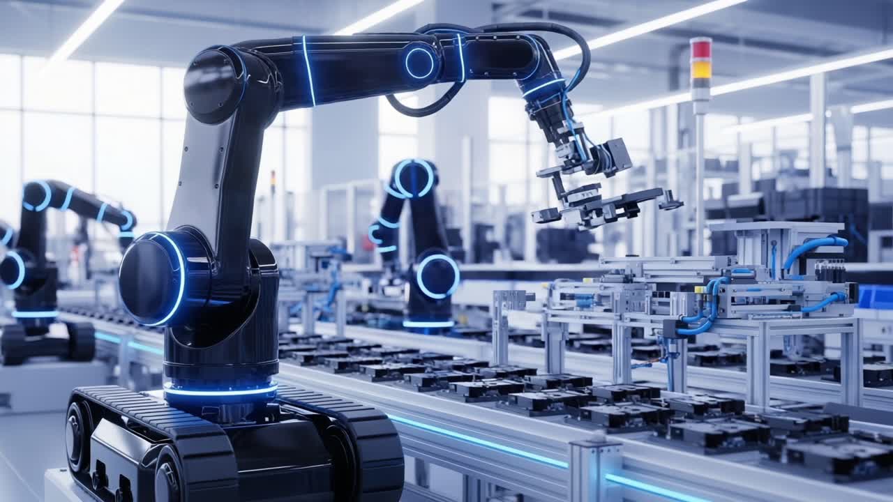 Advanced Robotic Arm Technology in Modern Industrial Automation: Efficiently Streamlining Manufacturing Lines with Precision and Innovation