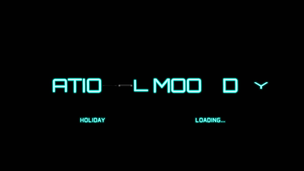 National Moon Day on digital screen with HUD elements