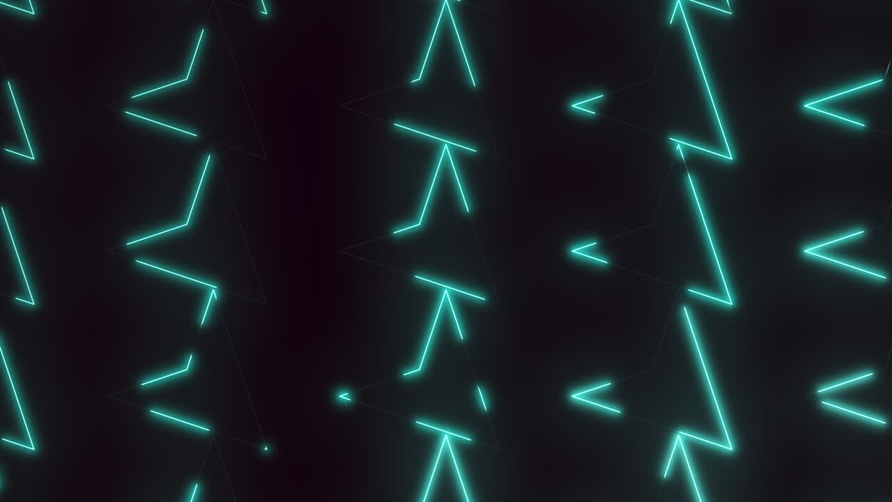 illusione futuristica verde neon linee astratte su gradiente nero