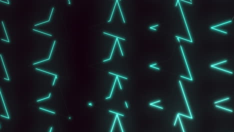 ilusión futurista de neón líneas abstractas verdes en gradiente negro