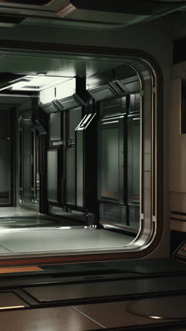 futuristic spaceship corridor