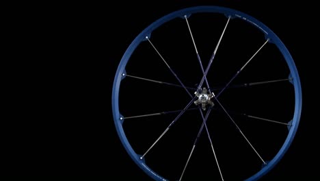 a blue wheel revolves