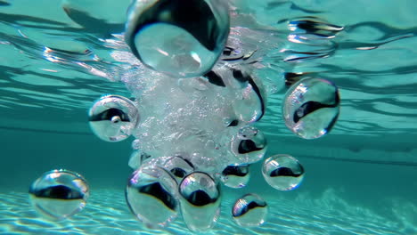 bubbles in a pool