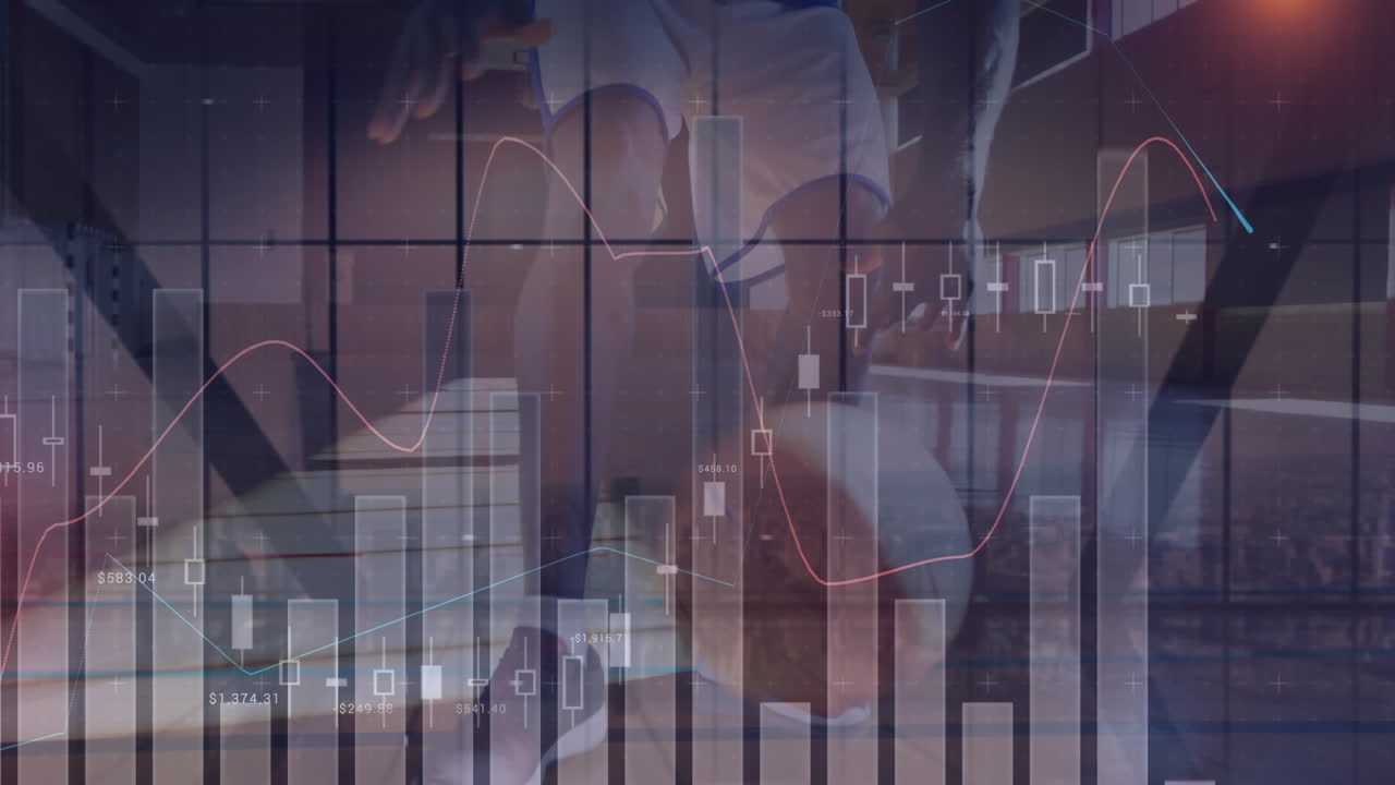 농구 선수에 대한 통계 및 데이터 처리 애니메이션