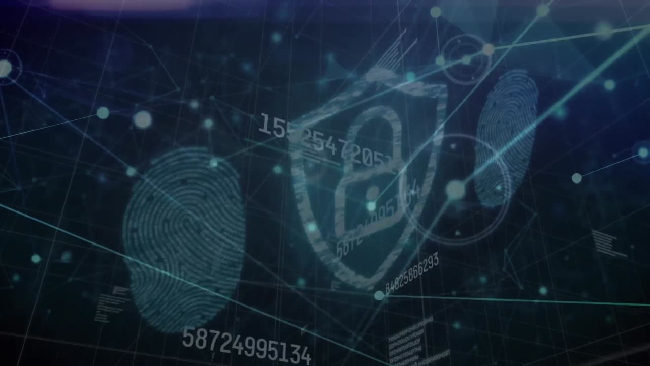 Animation of network of connections over dark background