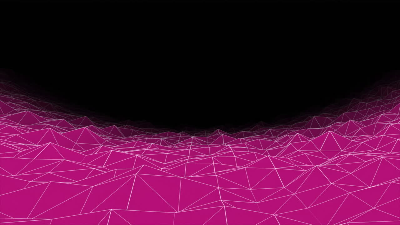 Abstract Pink Wireframe Landscape