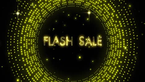 Animation-Von-Flash-Sale-Text-über-Blinkendem-Gelbem-Lichtmuster