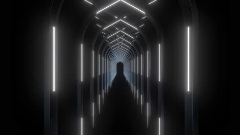 futuristic glowing archway tunnel