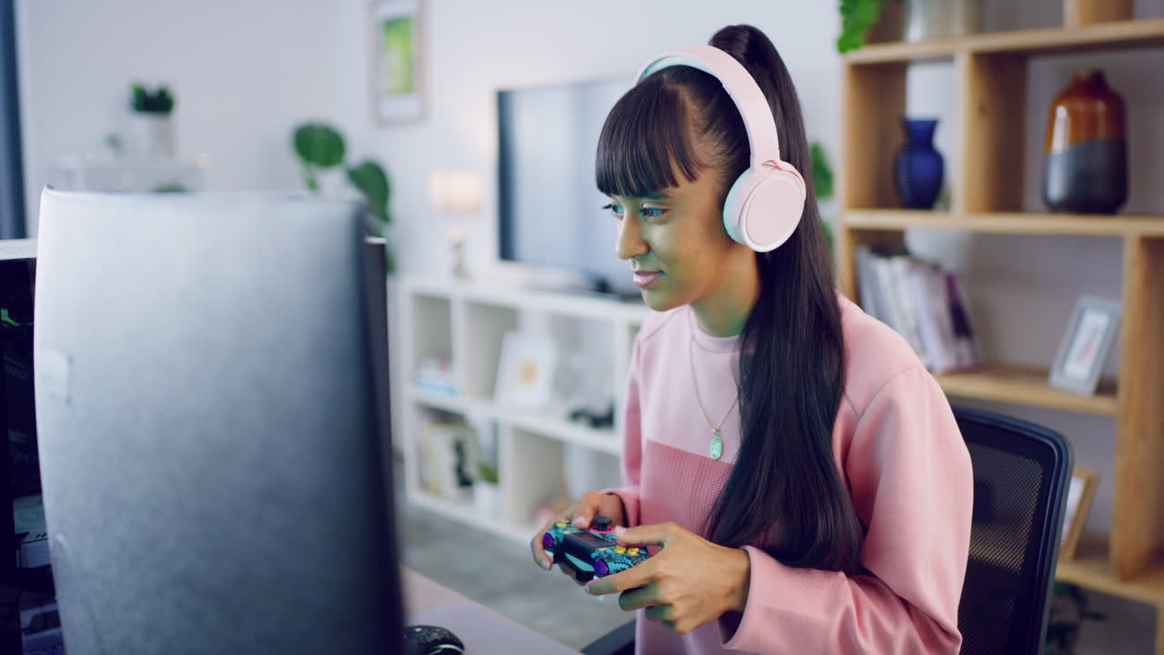 콘솔을 사용하는 컴퓨터 게이머