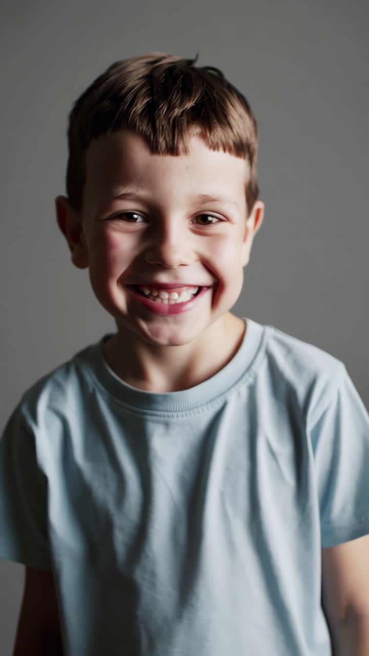 retrato de um menino feliz