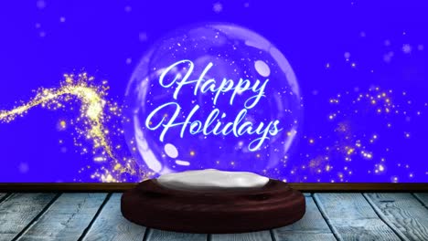 Animation-of-christmas-greetings-in-snow-globe-with-shooting-star-and-snow-falling