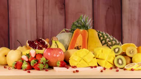 a vibrant display of assorted fresh fruits