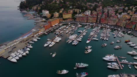 pleasure boats and yachts moored in marina, santa margherita ligure