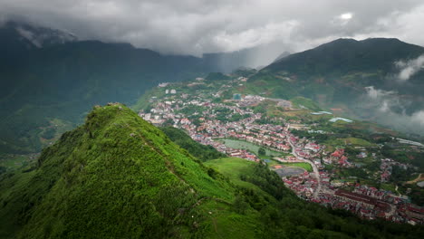 at sapa’s heart, mountains play, dragon’s jaw stands bold and gray