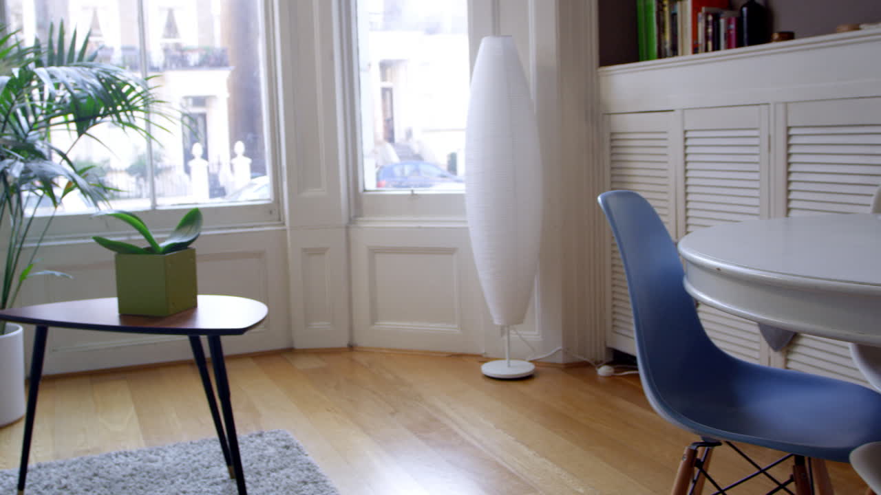 현대적 인 아파트 개조 에 있는 개방적 인 계획 의 생활 구역