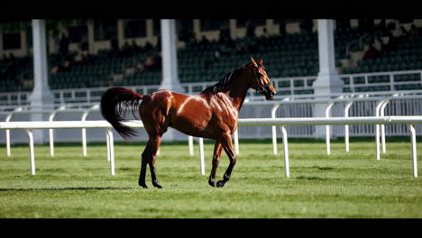 horse at a race track