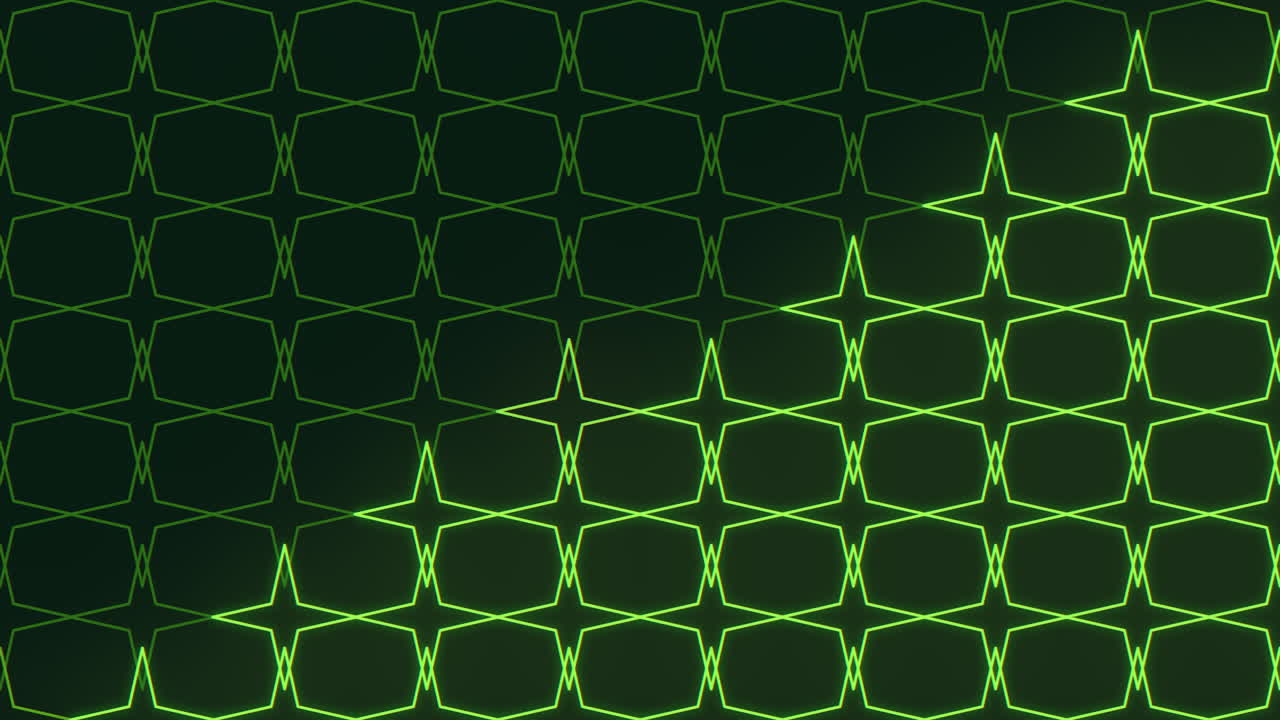 펄스 효과가 있는 네온 녹색 기하학적 패턴