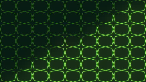 patrón geométrico verde neón con efecto de pulso