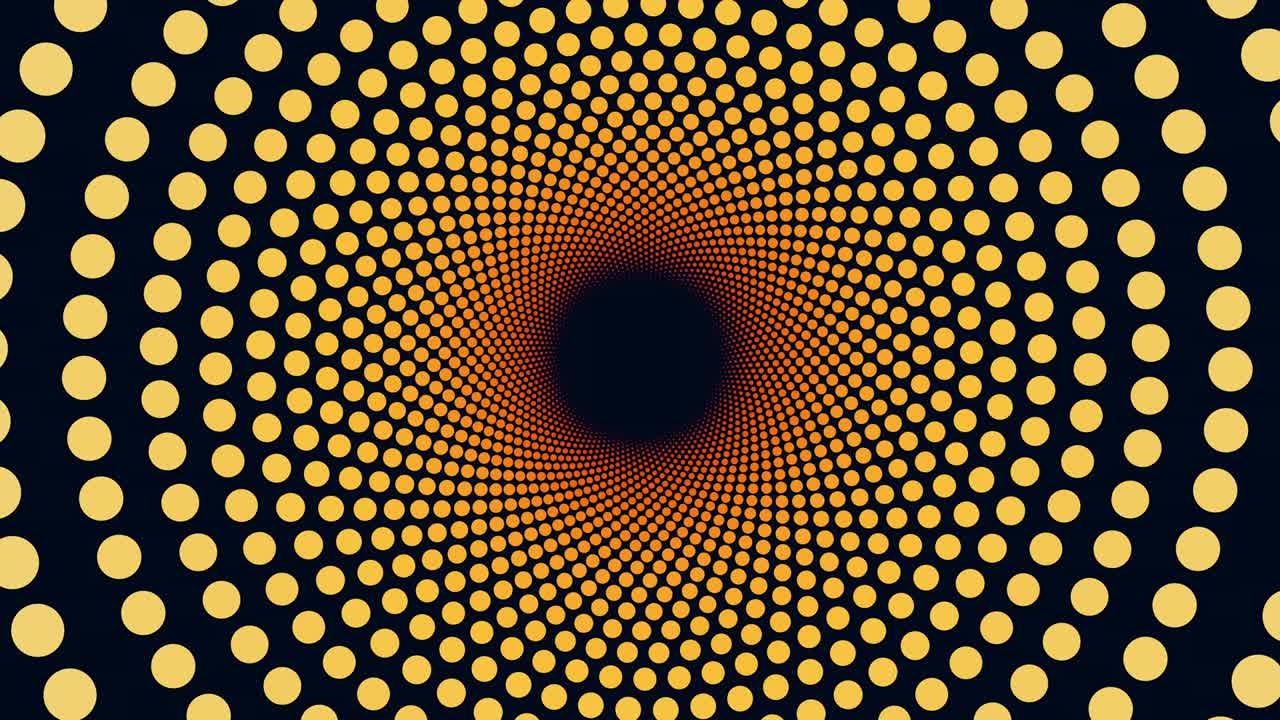 abstract background of slowly rotation moving circles