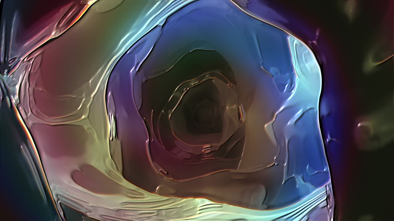 animación de formas abstractas multicolores con bucle de fluidos