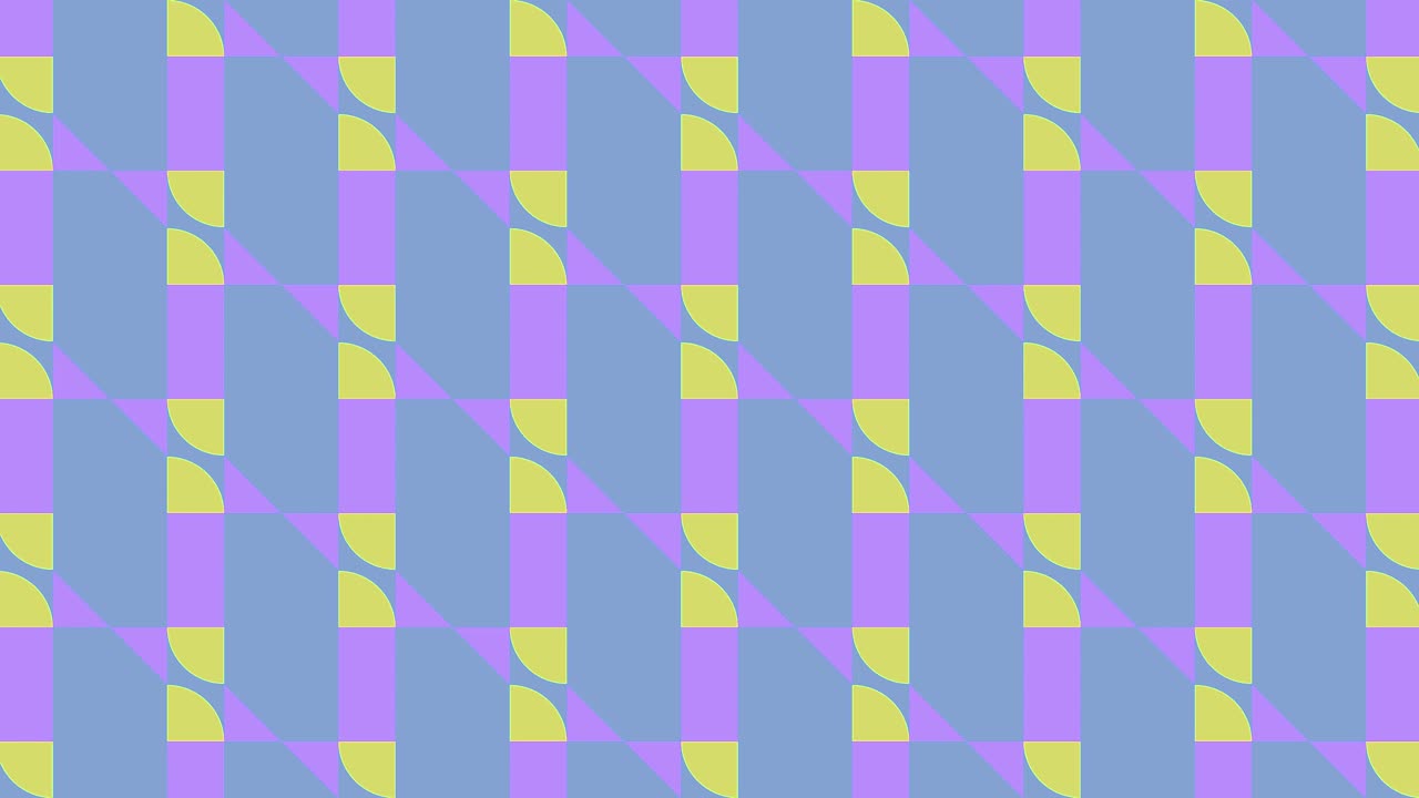 2D tile colourful animation geometric pattern visual effect motion graphics retro illusion shapes symmetry graphics background blue purple teal