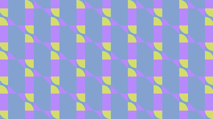 2D tile colourful animation geometric pattern visual effect motion graphics retro illusion shapes symmetry graphics background blue purple teal