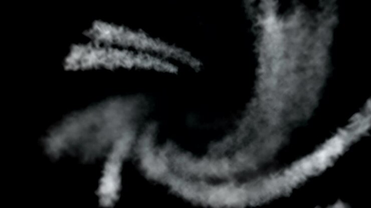 Forma astratta di fumo in movimento