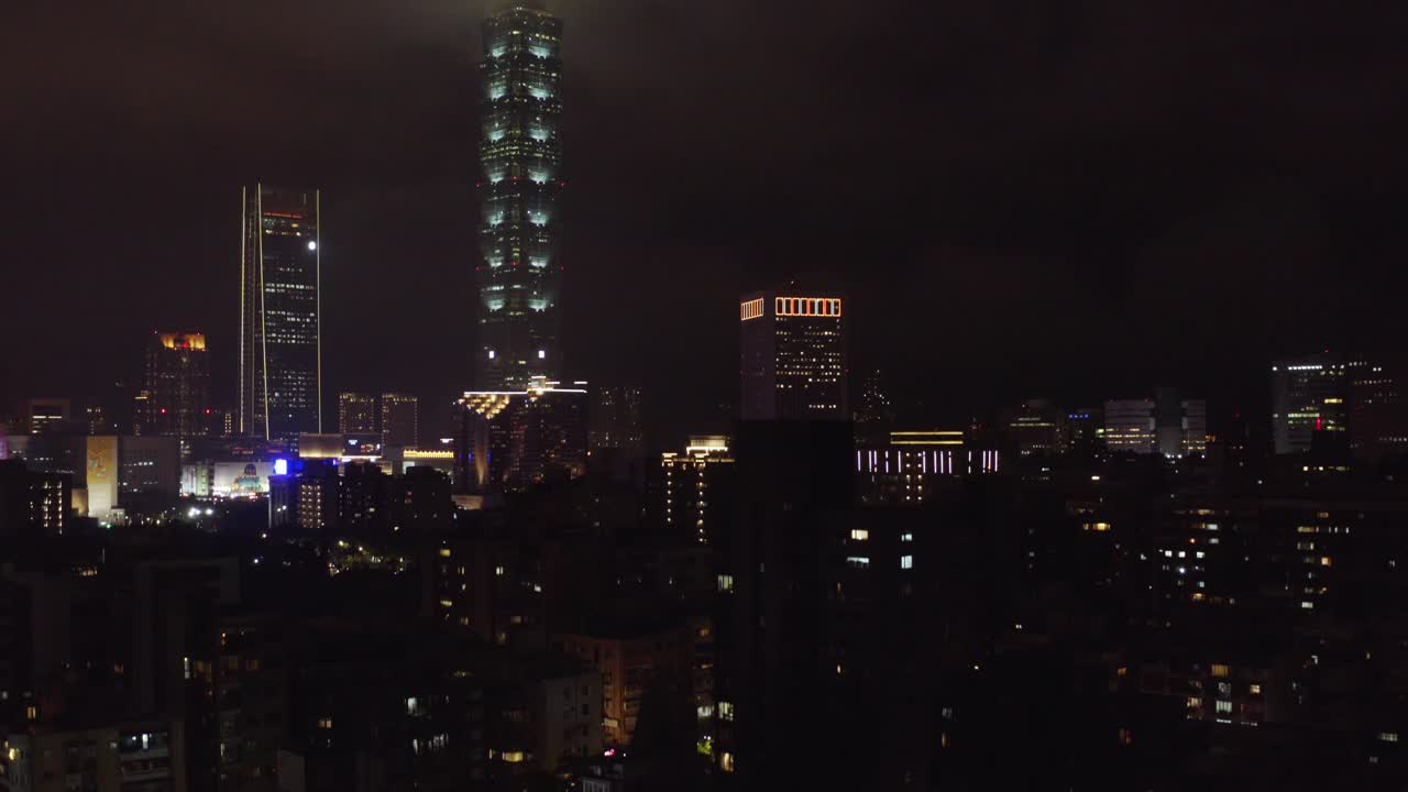 tejados de la ciudad de taipei en la noche 01