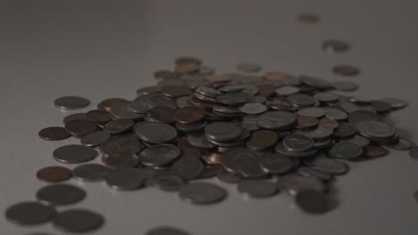 american currency piled on a table