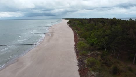 summer beach on peninsula hel in baltic sea, poland, europe