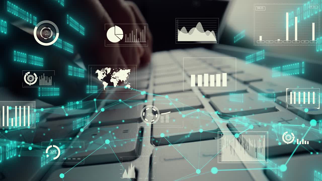 visualización creativa de negocios análisis de grandes datos y finanzas en computadora