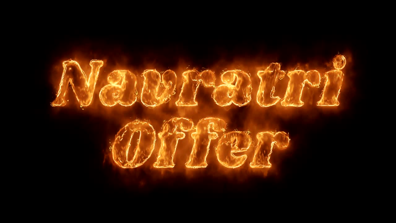 나브라트리 (navratri) 는 뜨거운 애니메이션으로 불타는 현실적인 불꽃 루프를 제공합니다.