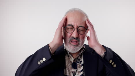 man experiencing headache