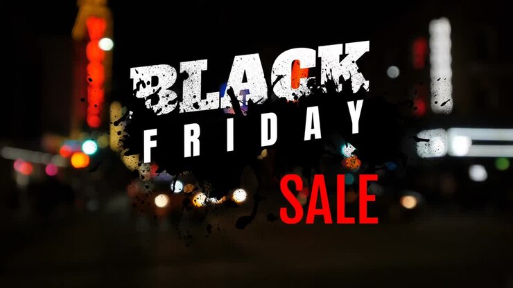 Digitally generated video of black friday sale 4k