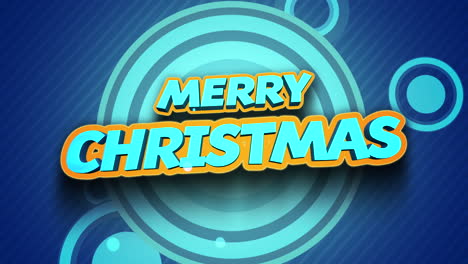 Modern-Merry-Christmas-text-on-blue-geometric-circles