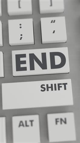 end button pressing on keyboard vertical video