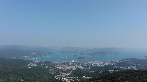 Costa-De-Hong-Kong-Lung-Mei-Tsuen,-Incluida-Una-Extensión-De-Playa-Artificial