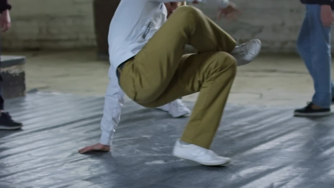 Boy Practicing Breakdance