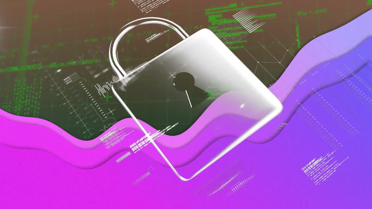 animación del candado sobre el procesamiento de datos