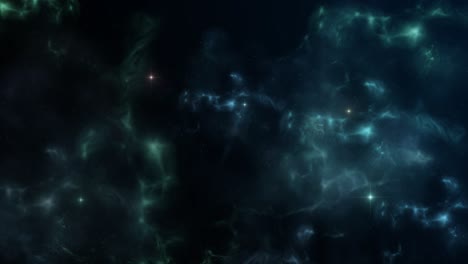vuelo a través de la nebulosa en el espacio profundo
