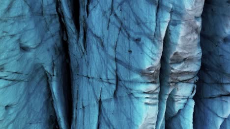 Drone-Flight-Over-Crevasses-On-Svinafellsjokull-Glacier-Outlet-In-South-Iceland