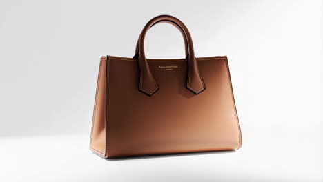 elegant brown leather handbag