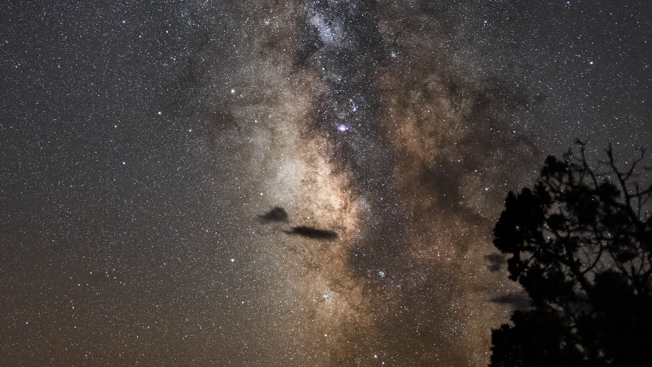 Tranquil Starry Sky Time Lapse Showing Subtle Motion of Countless Stars