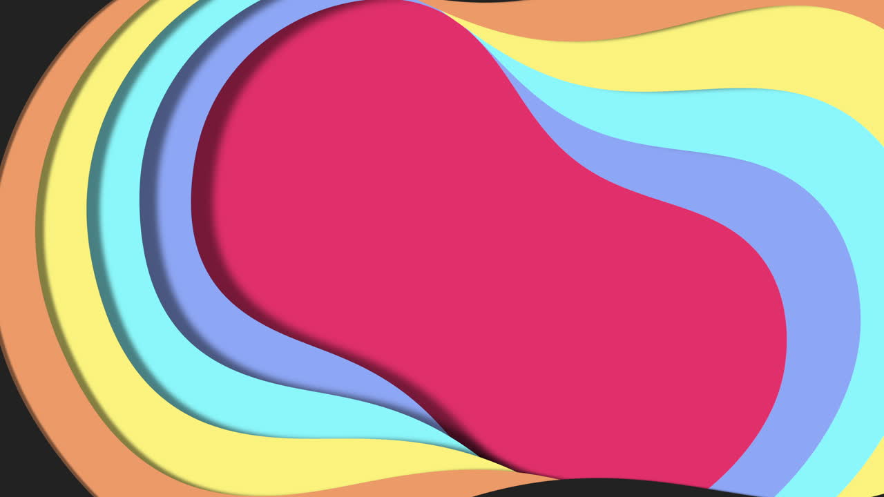 onda vibrante de colores en movimiento sobre un fondo negro