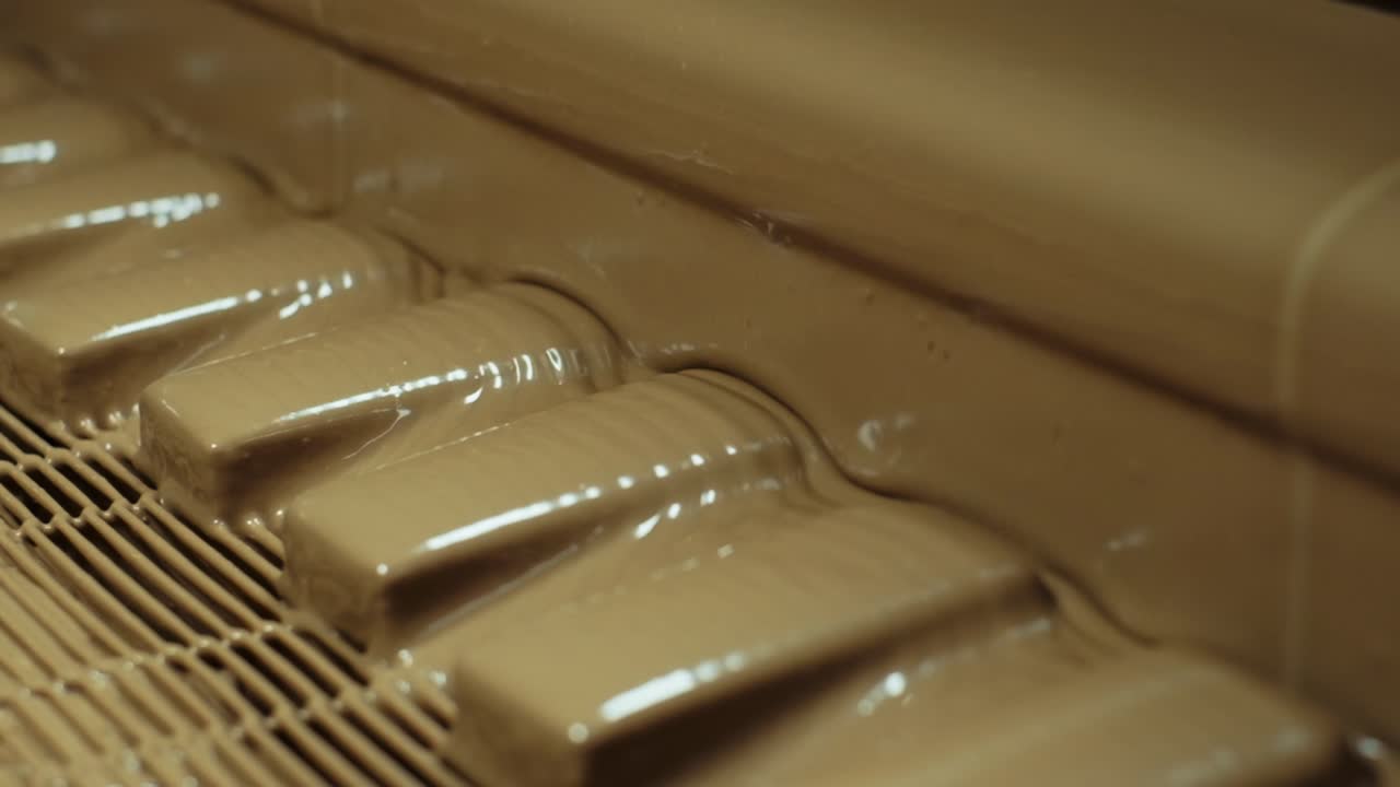 línea de producción automatizada de horneado de obleas de chocolate en una fábrica de confitería-2