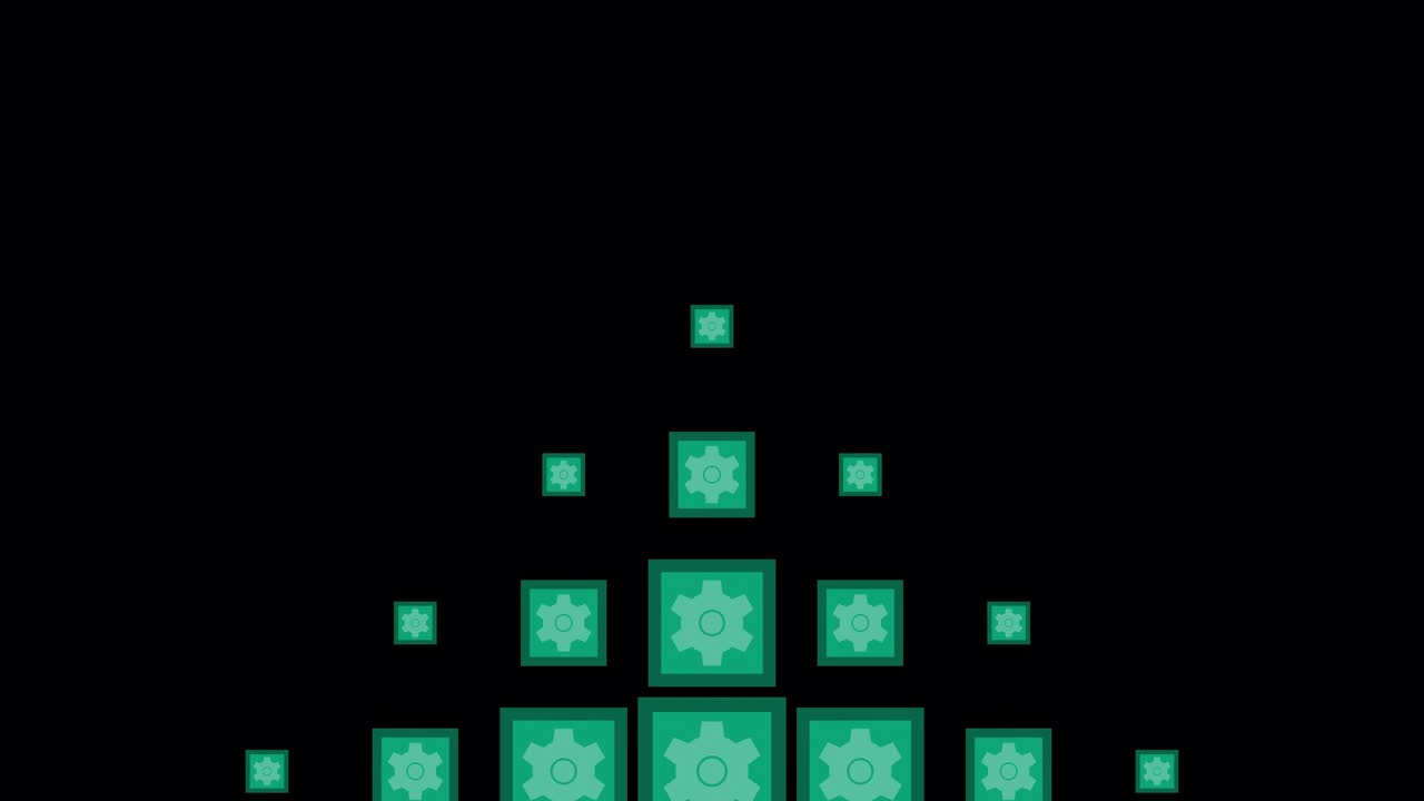 Green Gear Pattern Background