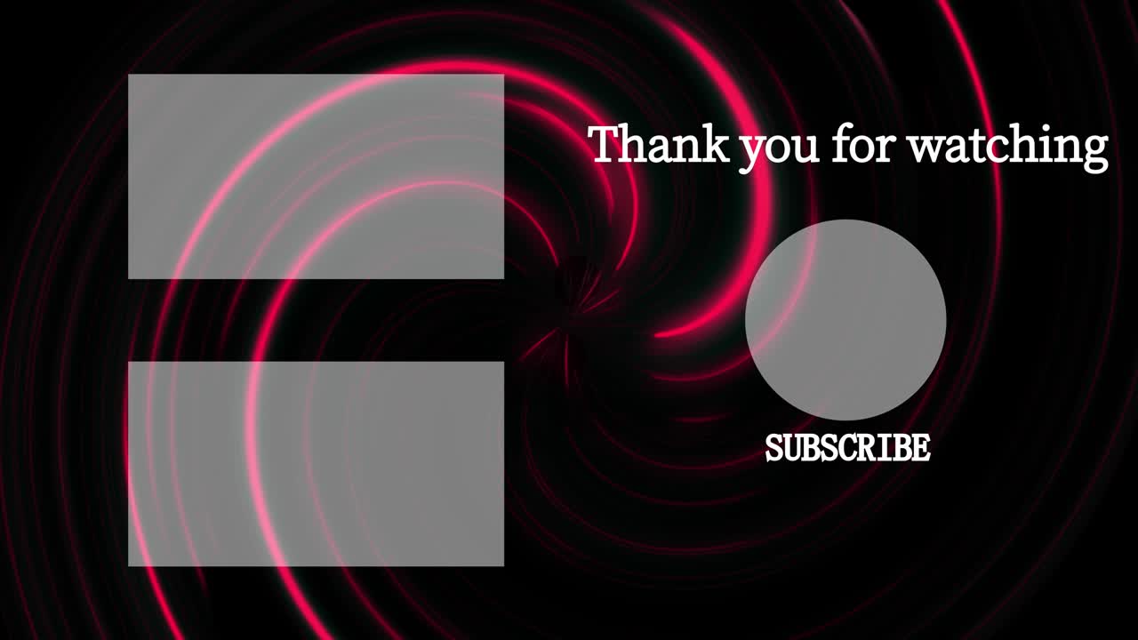 보르텍스 네온 엔드 카드 엔딩 스크린 모션 그래픽